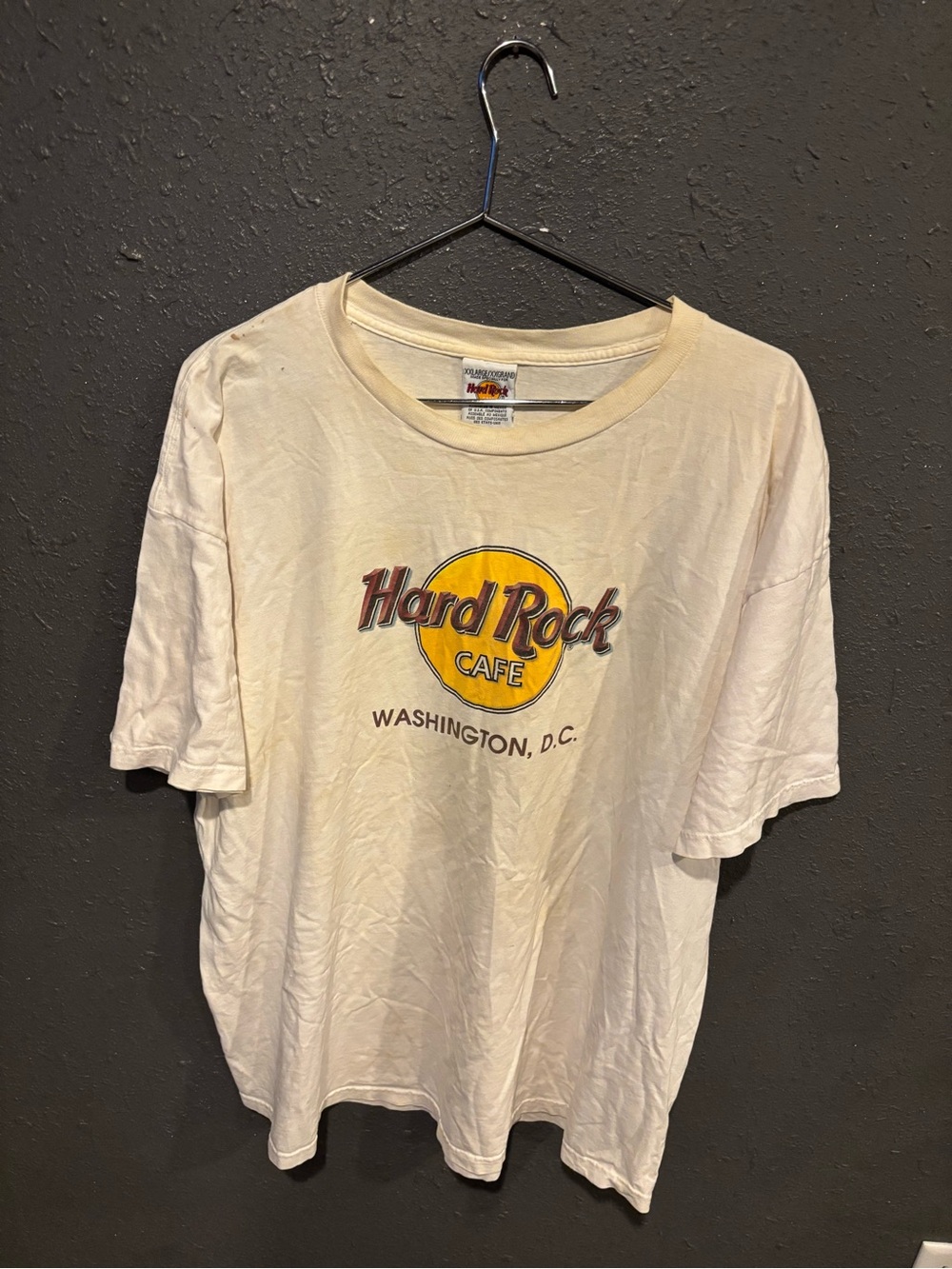 Hard Rock Cafe Washington D.C. Men's White Logo T-Shirt